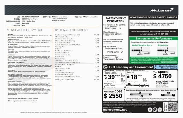 2024 McLaren Artura Performance