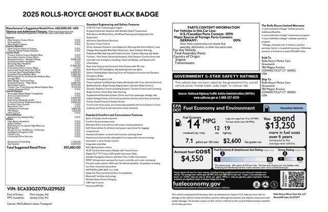 2025 Rolls-Royce Black Badge Ghost Black Badge