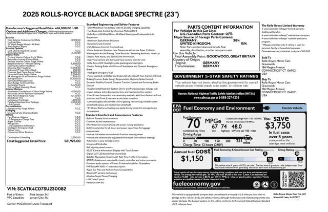 2025 Rolls-Royce Black Badge Spectre Black Badge