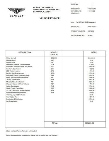 2023 Bentley Flying Spur V8