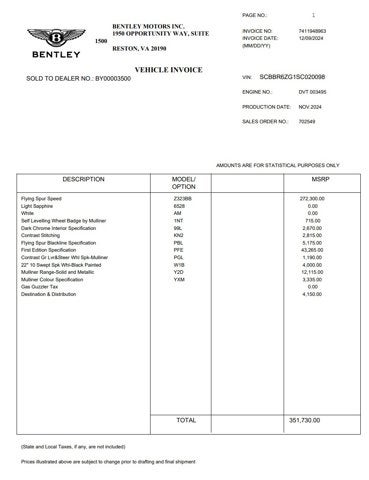 2025 Bentley Flying Spur Speed