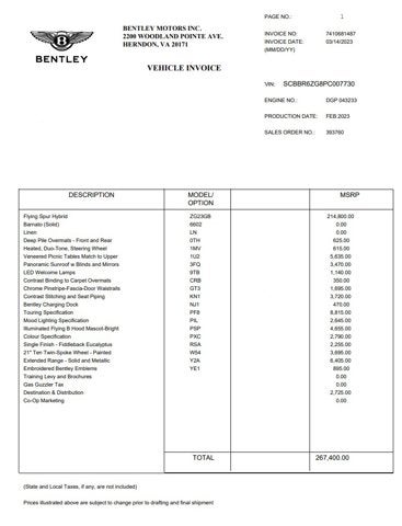2023 Bentley Flying Spur Hybrid