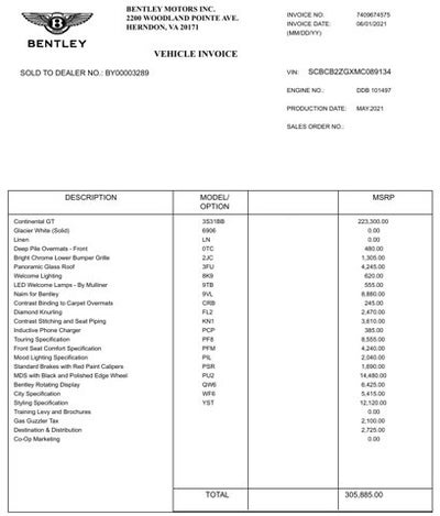 2021 Bentley Continental GT