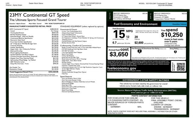 2023 Bentley Continental GT Speed