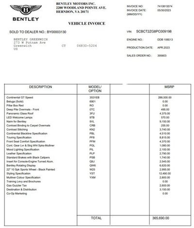 2023 Bentley Continental GT Speed