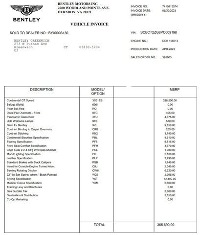 2023 Bentley Continental GT Speed