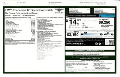 2022 Bentley Continental GTC Speed