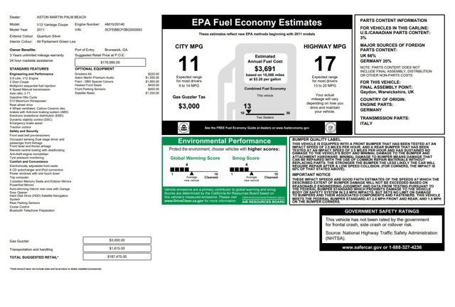 2011 Aston Martin V12 Vantage Base