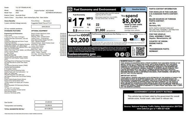 2023 Aston Martin DBS Superleggera