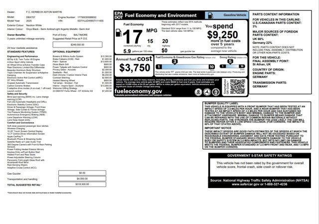 2025 Aston Martin DBX 707