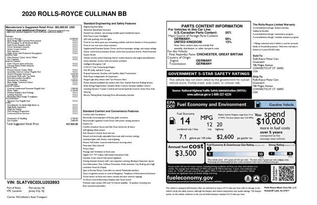 2020 Rolls-Royce Cullinan Black Badge