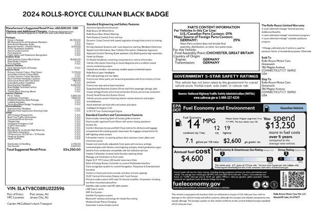 2024 Rolls-Royce Black Badge Cullinan Black Badge