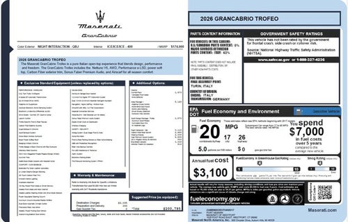 2026 Maserati GranCabrio Trofeo