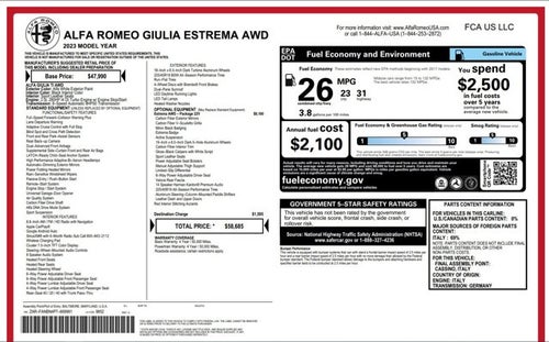 2023 Alfa Romeo Giulia Estrema