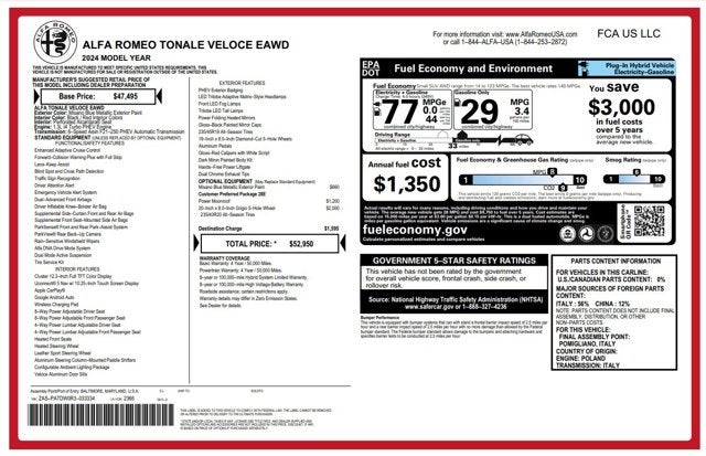 2024 Alfa Romeo Tonale Veloce