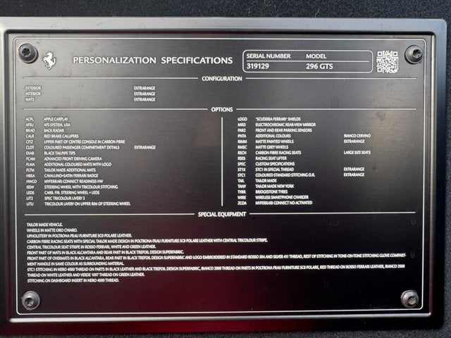 2025 Ferrari 296 GTS Base