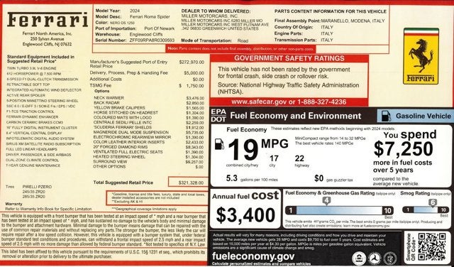 2024 Ferrari Roma Spider Base