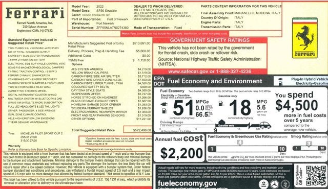 2022 Ferrari SF90 Stradale Base