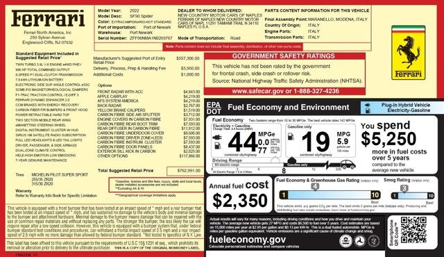 2022 Ferrari SF90 Spider Base