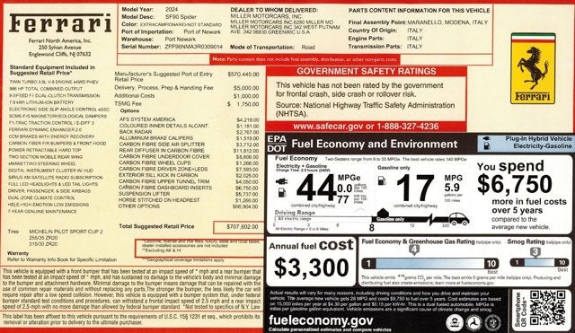 2024 Ferrari SF90 Spider Base