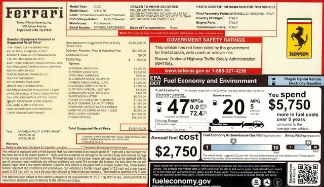 2023 Ferrari 296 GTB Base