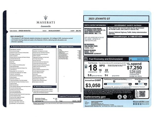 2023 Maserati Levante GT