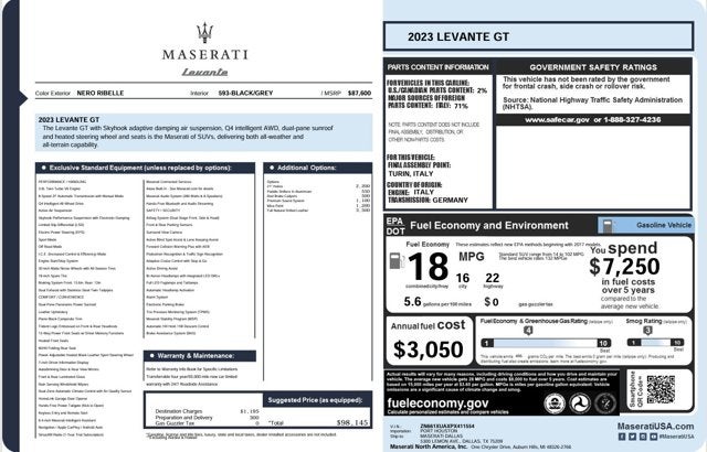 2023 Maserati Levante GT