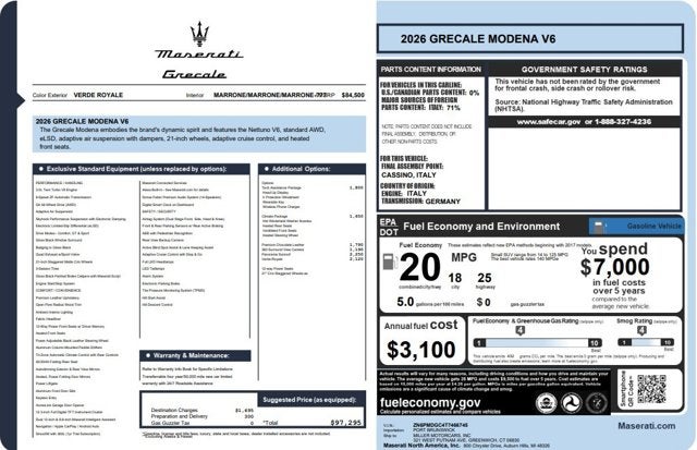 2026 Maserati Grecale Modena