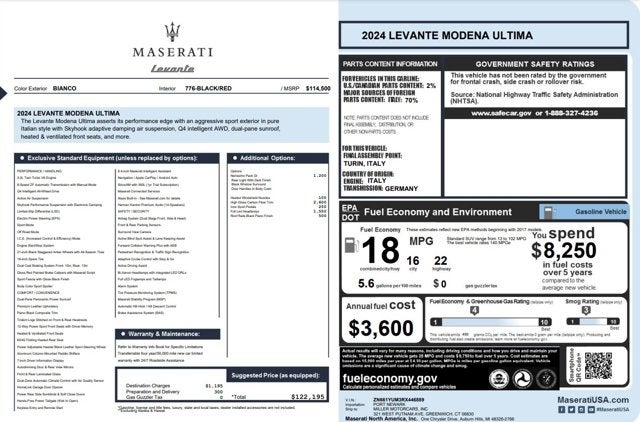 2024 Maserati Levante Modena Ultima